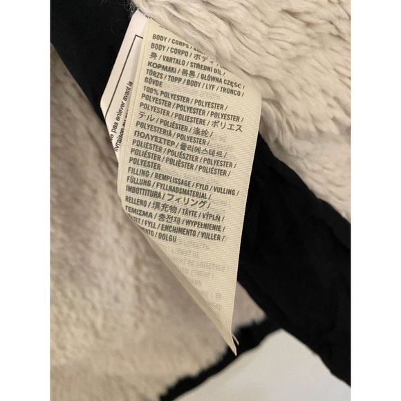 Abercrombie & Fitch Sz XS Vest Jacket Sherpa Lined Double Zip Logo Navy Hoodie - Picture 9 of 9